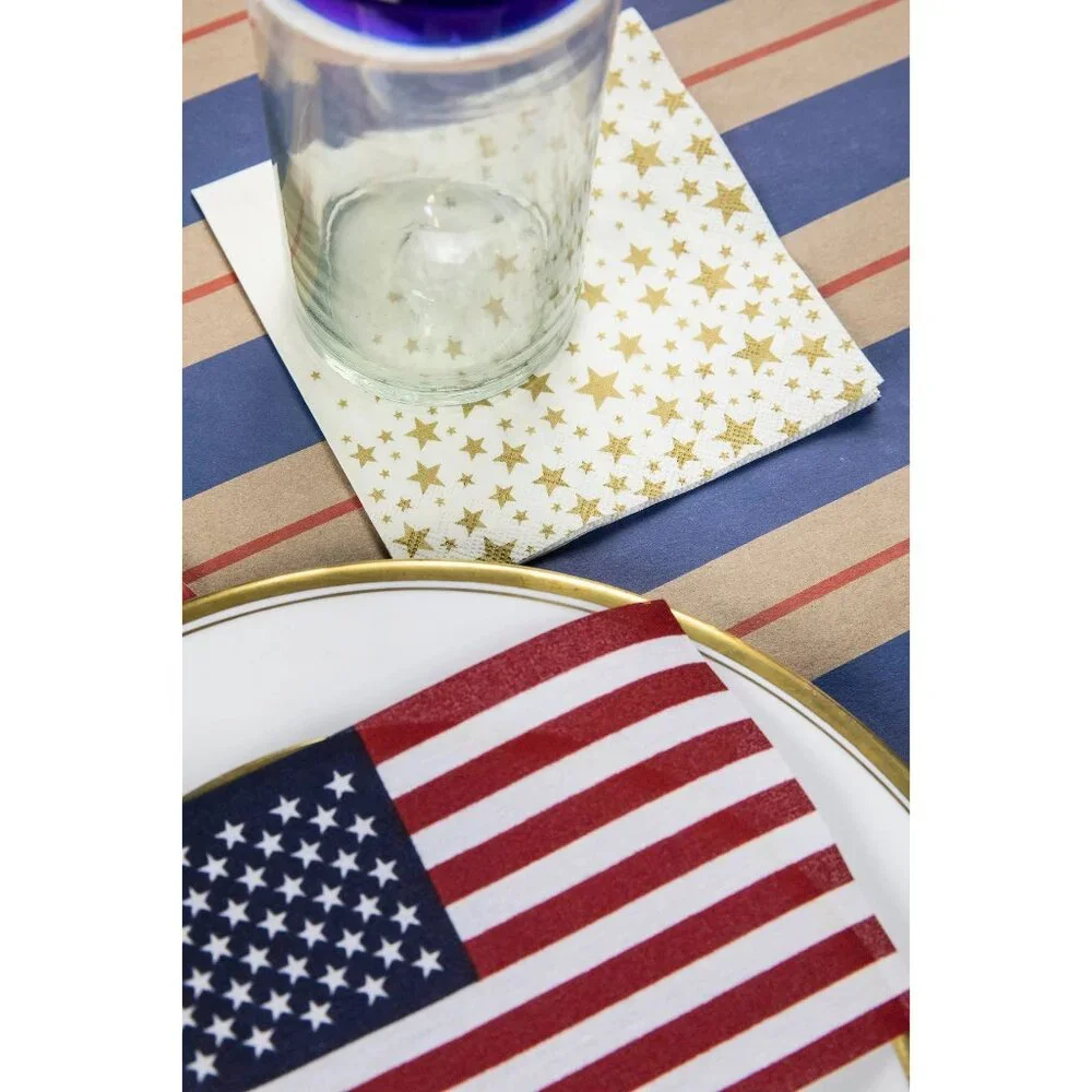 Paper Napkins Shining Stars lot of 2 packs of 20 / 40 total Hester & Cook NIP